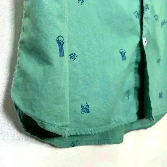 Steel & Jelly Button Down Short Sleeve  Shirt Men's Medium Ocean Beach Surf Swim - Picture 4 of 8